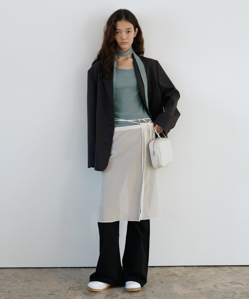 Yulago Sheer Layered Wrap Skirt