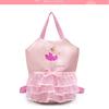 Girls Pink Ballet Dance Bag Students Backpack Embroidered Ruffled Handbag Children Ballerina Bag Kid Gymnastics Backpack