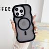 For Magsafe Matte Curly Wave Phone Case For iPhone 16 12 13 14 15 Pro Max Luxury Magnetic Wireless Charging Frosted Back Cover