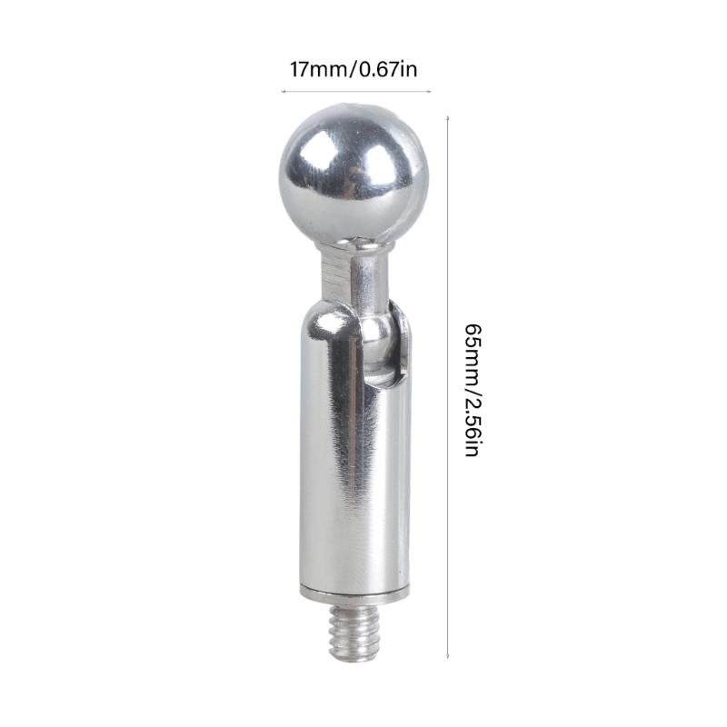 Universal 17mm Ball Joint Adapter With 1/4" Male Screw Iron Construction for Photography Equipment