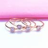 Rose Gold Plated Purple Gold Zircon Ring Light Luxury Fashion Trend Color Gold Open Ring