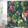 Bohemian Flower Bathroom Curtain Colorful Boho Floral Print Beautiful Bright Polyester Fabric Cloth Shower Curtain for Bathroom