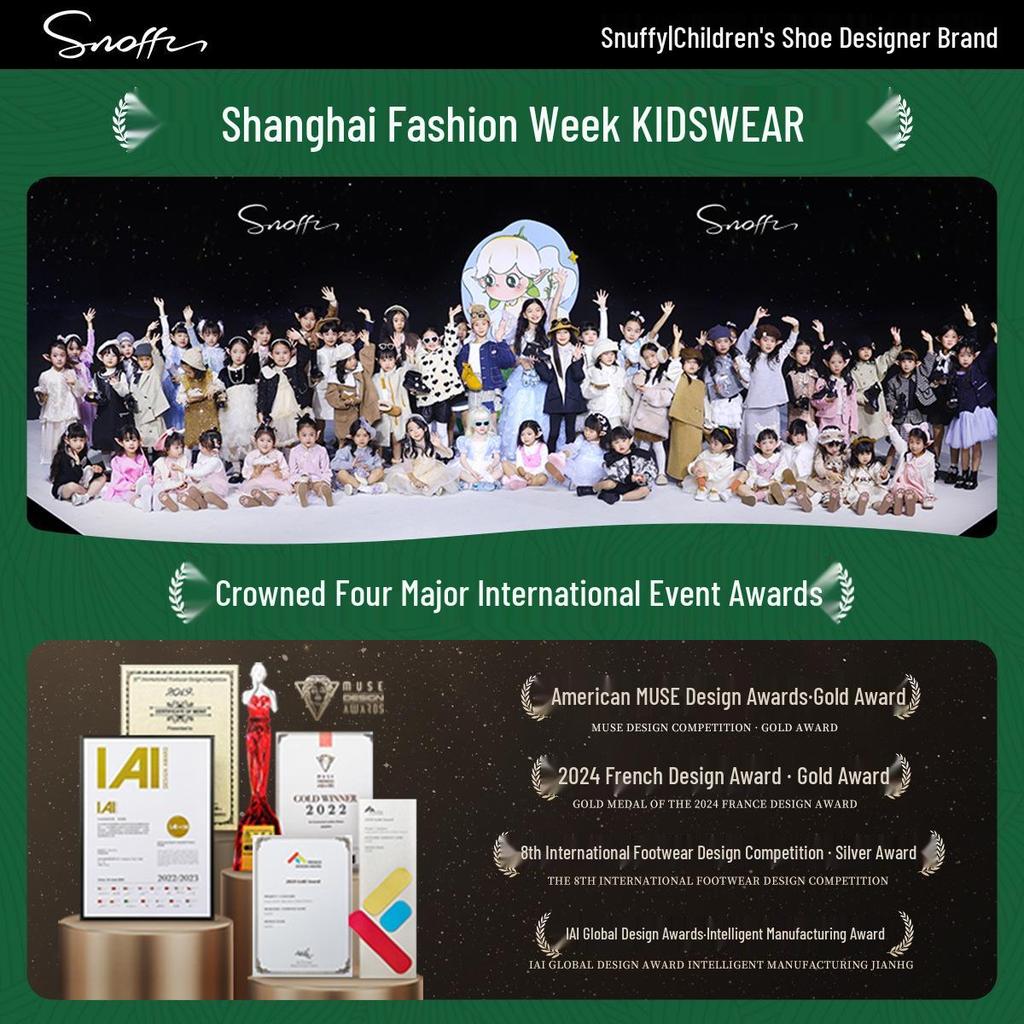 Snuffy Girls' New Year Red Princess Lolita Leather Shoes - Fashionable, Soft Sole for Spring/Autumn 2026