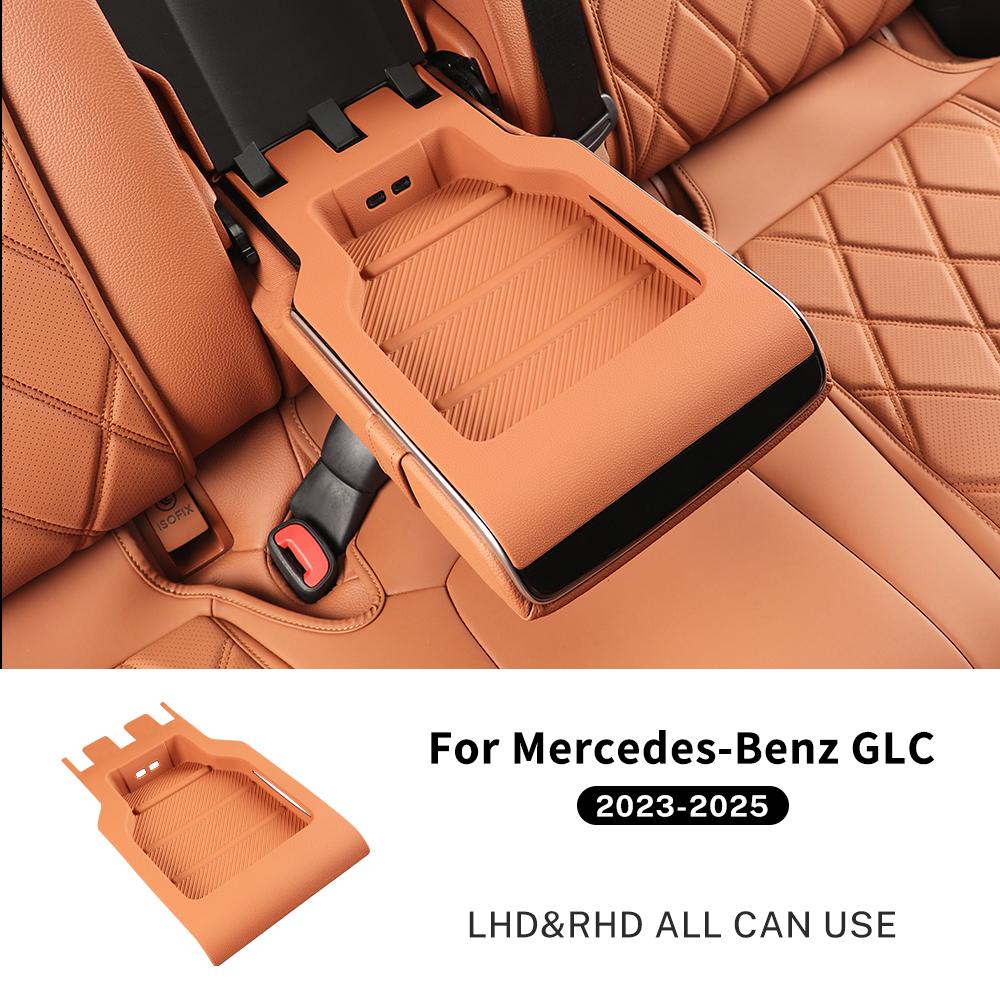Для Mercedes Benz GLC Class X254 GLC260 GLC300 2024 2025 Силиконовая Панель-Органайзер для Подстаканника Заднего Подлокотника Аксессуары GLC X254 2023-2025