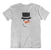 Snowman Face Tee Shirt Funny Winter Christmas Holiday Top Family Gift Idea