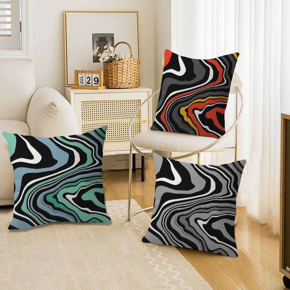 Strata Liquid Pillow Cushion Cover Pillowcase Living Room Sofa Home Decor Customized