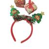 Festliches grünes Pailletten-Weihnachtsbaum-Stirnband - Niedliches handgefertigtes Feiertags-Haaraccessoire