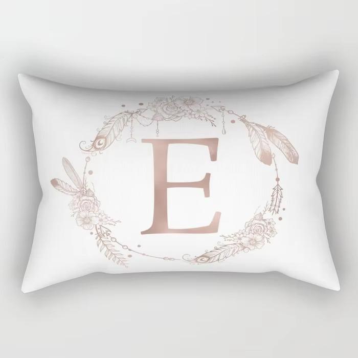 Simple Letter Pattern Printed Decorative Pillowcase Bedroom Living Room Office Cushion Home Decor Rectangular Pillowcase