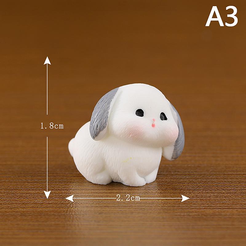 

Фигурка миниатюрный милый кролик микро пейзаж смоляные украшения для украшения дома кавайный кролик комната стол декор подарок