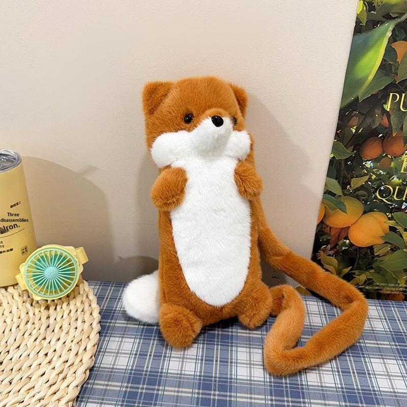 Soft Otter Plush Crossbody Bag Fluffy Portable Stationery Bag for Girls Daily Use Birthday Presents