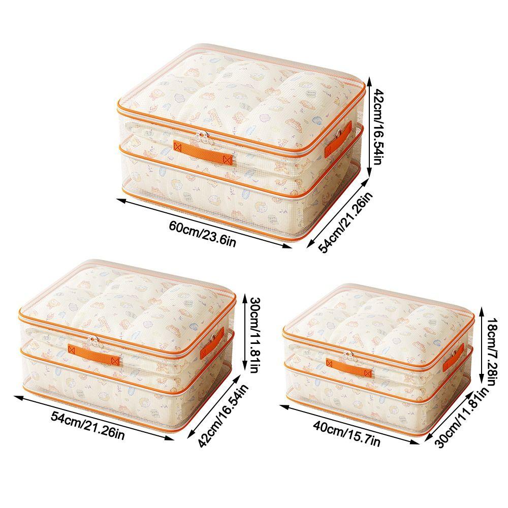 Foldable Quilt Clothes Storage Bag PVC Transparent Storage Bag  for Duvet Blanket Bedding