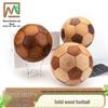 Solid Wood Handmade Black Walnut Teak Football Fan Gift Ornament