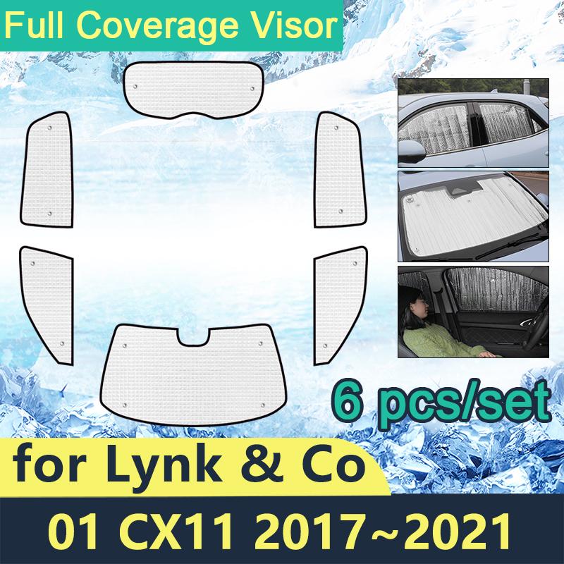 

Солнцезащитные козырьки с полным покрытием для Lynk & Co 01 CX11 2017 2018, автомобильные солнцезащитные лобовые стекла, боковые аксессуары