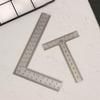 Mini Escuadra T/L Herramienta de Diseño de Medición Acero Inoxidable Escuadra de Ángulo Recto Regla Giratoria de 90 Grados Calibre de Precisión para Construcción y Enmarcado