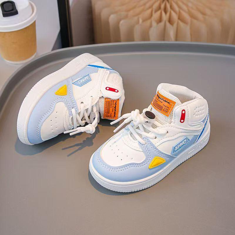Small and medium-sized children's high-top basketball running shoes 2025 spring and autumn new boys and girls children's sports shoes casual soft-sole