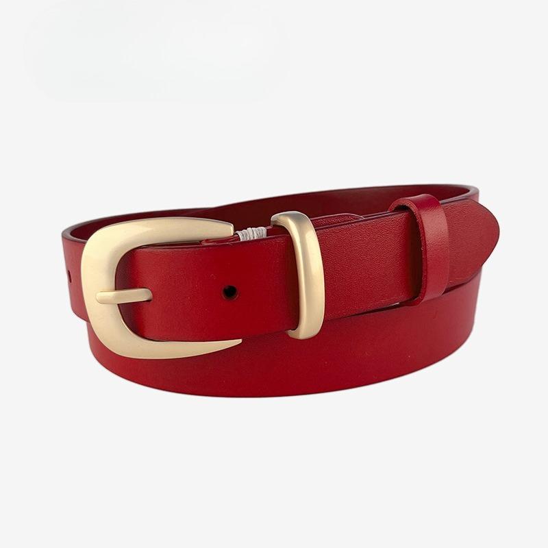 Retro High-end Vocal Leather Women's Belt Cowhide with Casual Pants Jeans Decorative Women's Belt