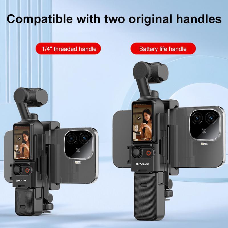 PULUZ Mobile Holder & Protective Frame for DJI OSMO Pocket 3 with Tripod Extension Compatibility