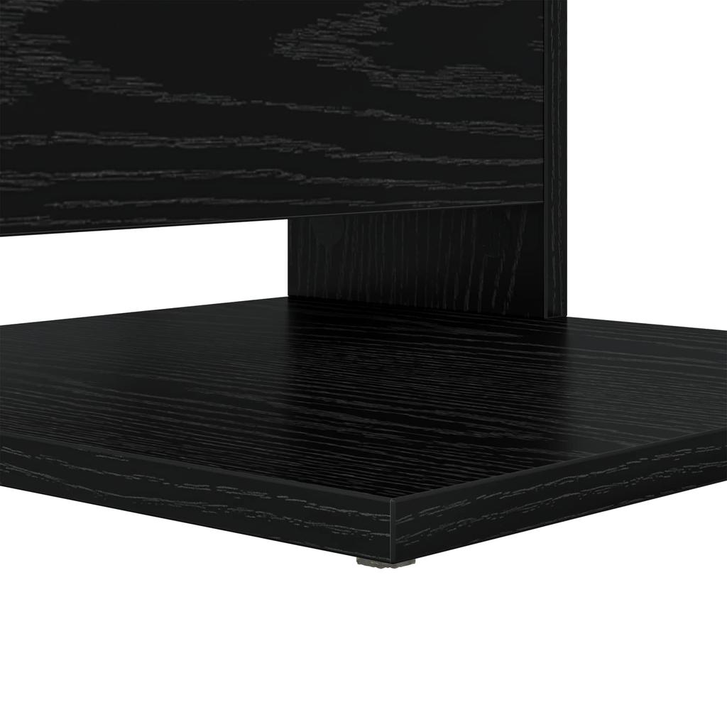 Side Table Black Oak Effect 40 X 35 X 60.5 Cm