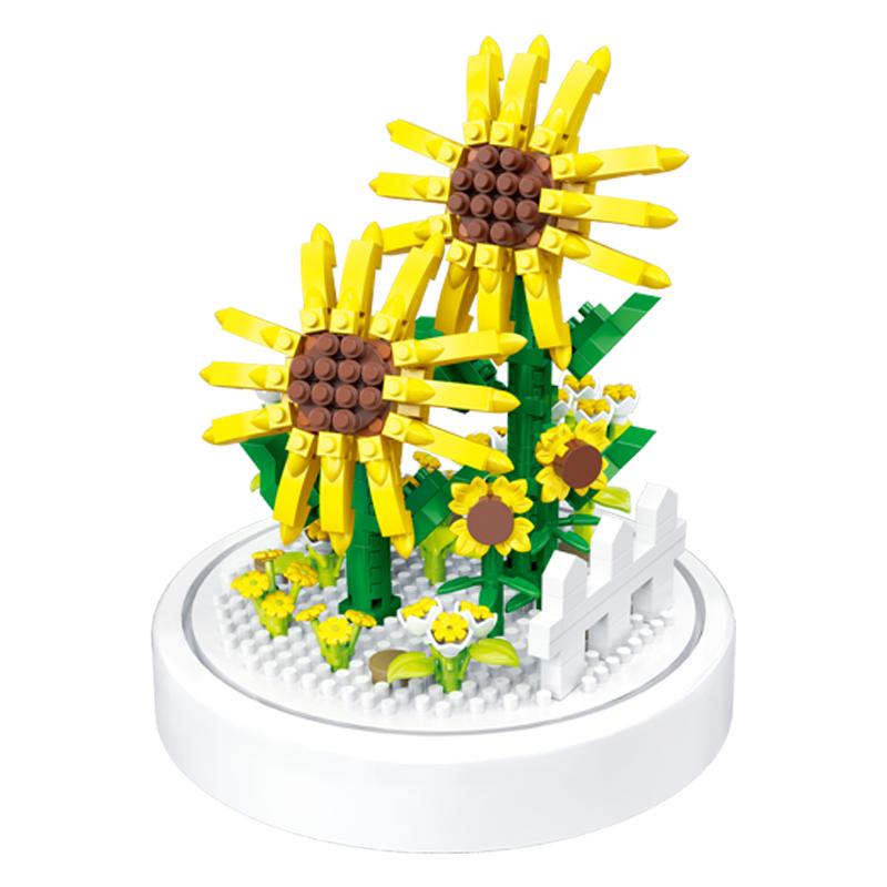 Micro Particle Building Block Flower Simulation Flower Rose DIY Puzzle Assembly Toy Desktop Decoration Children's Toy Girl Gift