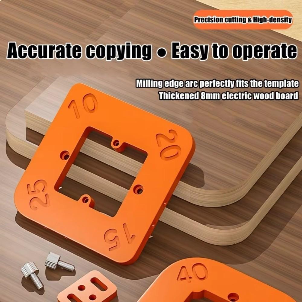 4 in 1 Arc Angle Positioning Template R10 To R50 Woodworking Jig  Positioning Bit