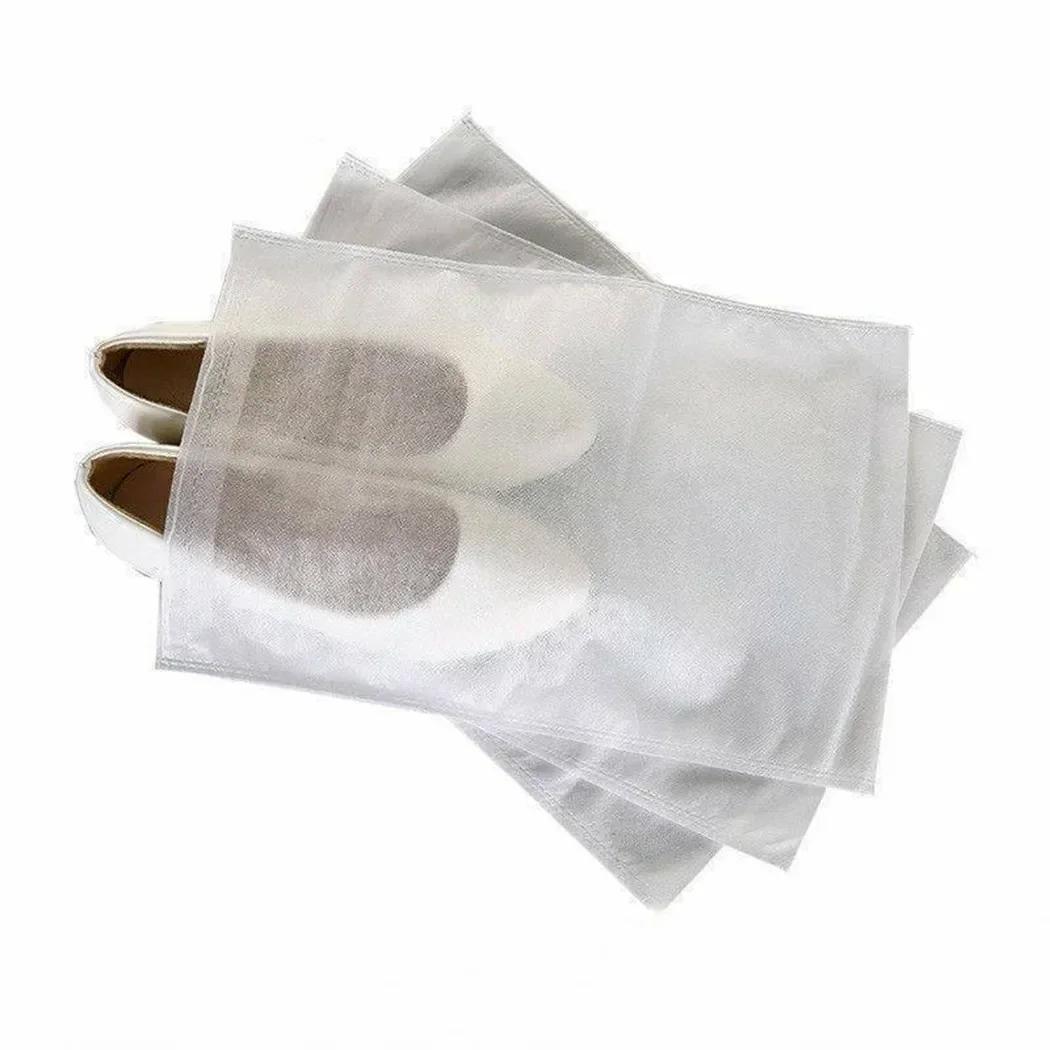 

20Pcs/Set Protable Shoe Dust Covers Non-Woven Dustproof Drawstring Clear Storage Bag Travel Pouch Shoe Bags Drying Shoes Protect CHINA