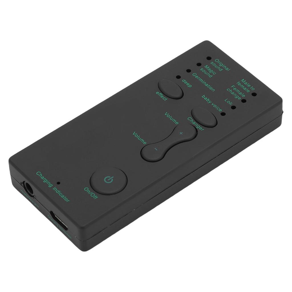 Portable Voice Changer,   Mixer with 3.5mm Interface, 8 Voice Modes,   Mixer, USB Rechargeable Small Sound Effect Machine for Live Chat Sing f