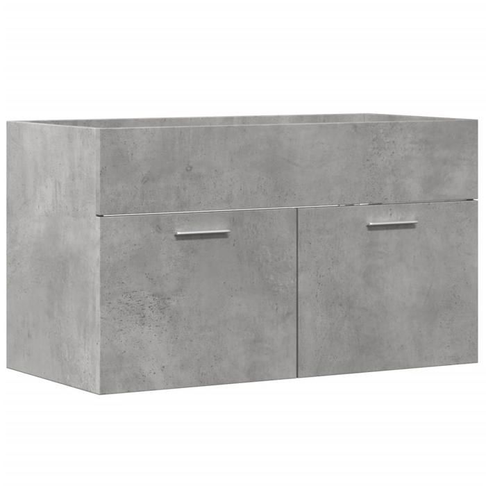 VidaXL Bathroom Vanity Unit Concrete Grey Engineered Wood, Bathroom Sink Cabinet, Bathroom Furniture 856214