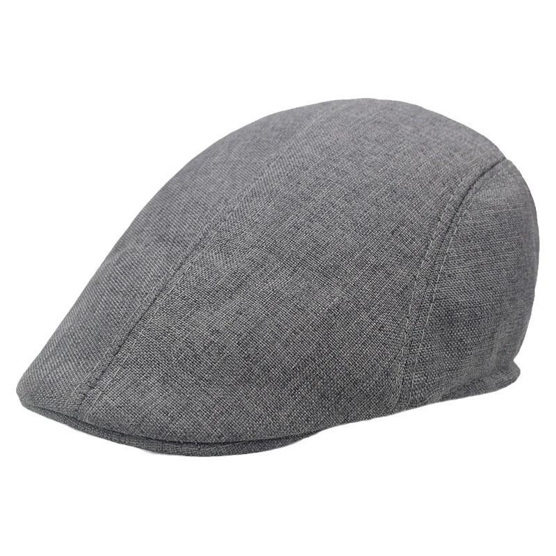 Solid color beret new men's spring and summer European and American retro forward cap cloth hat