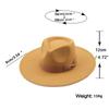 Semplice Cappello Fedora In Lana Invernale Stile Britannico Uomo Donna Tesa Larga Grande 9 cm Derby Matrimonio Chiesa Cappelli Jazz