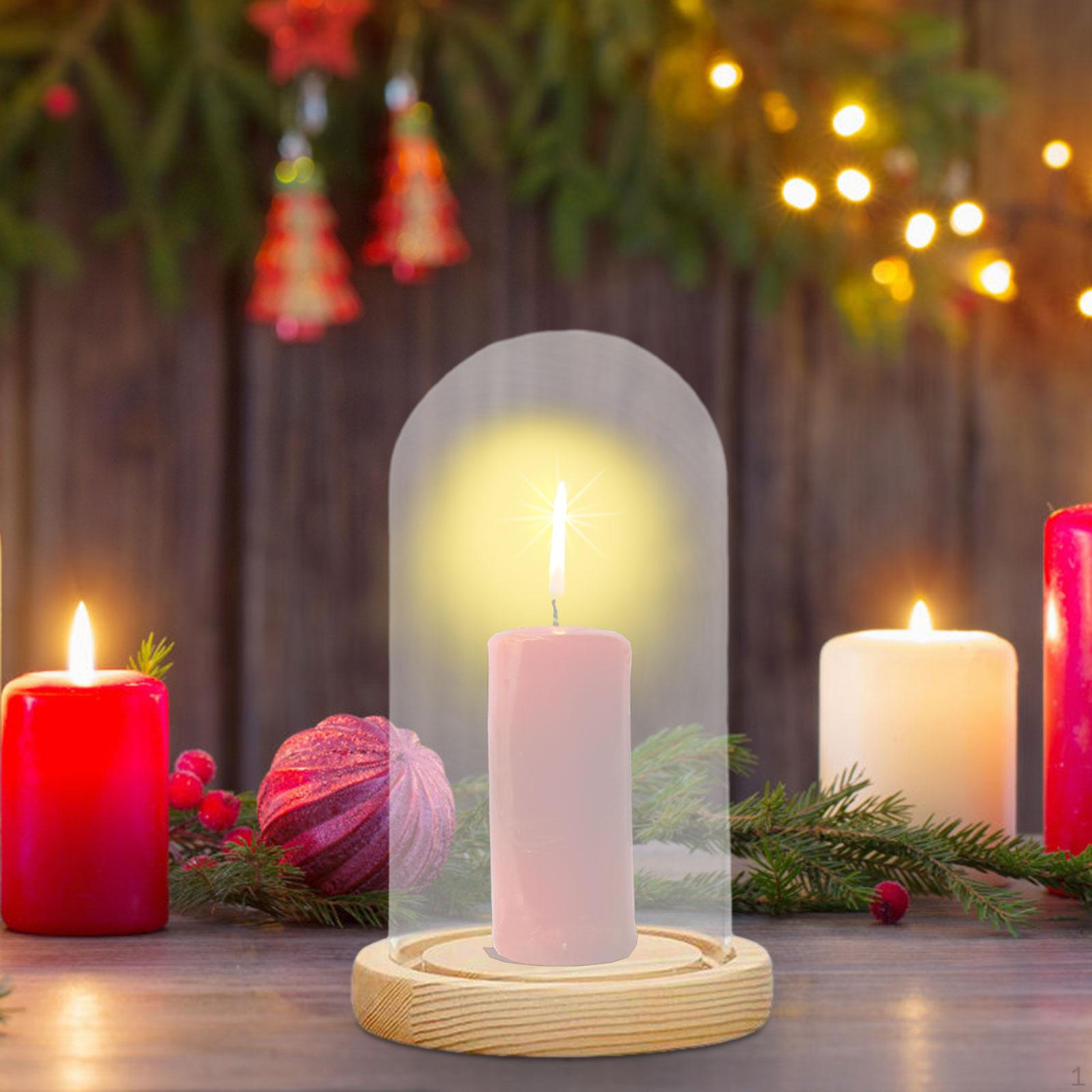 

Прозрачная подставка-купол с деревянной основой, декоративный прочный элемент домашнего декора, прозрачный Style A