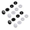 200 Set Plastic Snaps Fasteners No Sew Round Buttons Kit for Clothing Sewing Crafting Bib Bag Bright Black and Bright