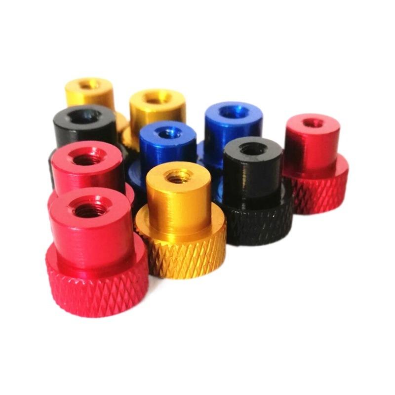 10pcs M3 M4 Through Hole Hand Nut Knurled Aluminum Thumb Nut for Locking Airframe Aluminum Alloy Tighten Hand Nut