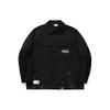 Graphic Print Loose Casual Jacket Men Outerwear Black AFDU299-2