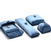Misty Blue Velvet Jewelry Box: Double Opening for Rings, Earrings, Necklaces, Bracelets, Bangles, Rosaries, and Jewelry Pouch.