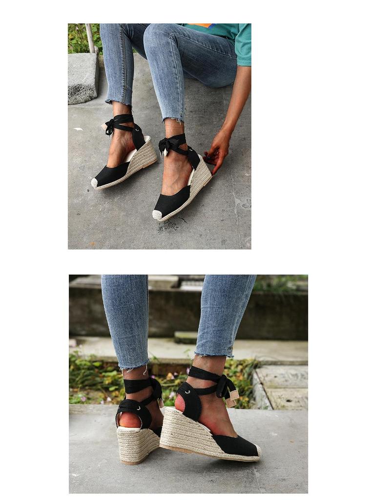 Sommer 2021 Damen Keilsandalen mit geschlossener Spitze