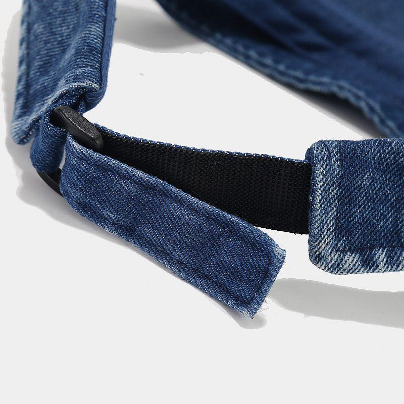 Denim Cloth Empty Top Hat Women Men Unisex Retro Visor Cap Female Sunshade British Style Women's Cap New
