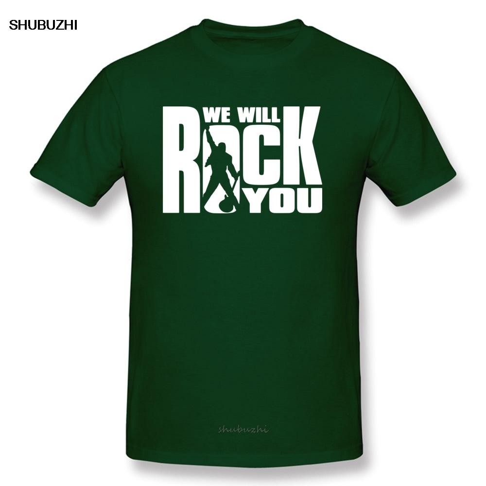 

Футболка We Will Rock You для мужчин Футболки группы Надпись Хип-хоп Рок-н-ролл Фанки Уличная одежда Хлопок Женские топы Хэви-метал S