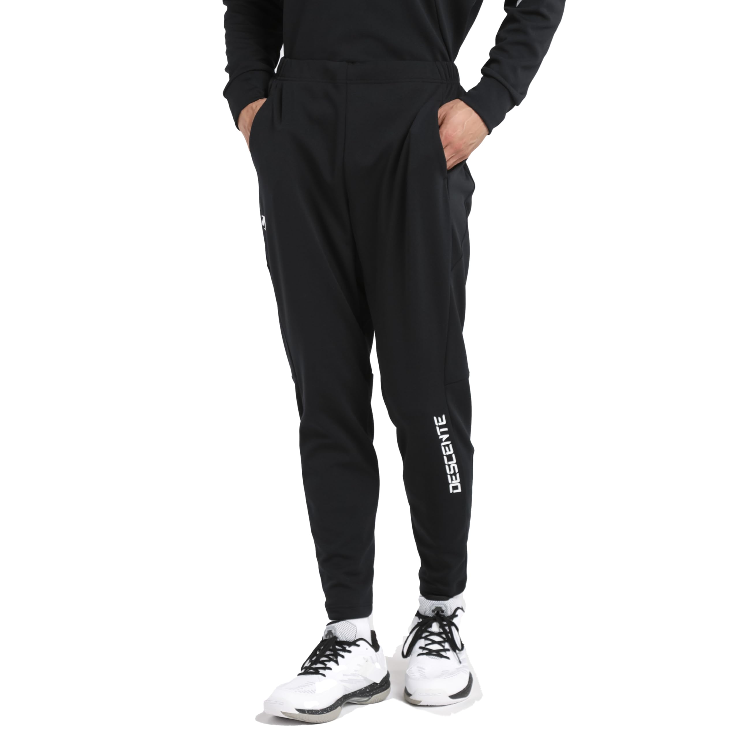 

Long Pants by Yuki Sweat Pants Sweat Absorbent Stretch Volleyball Movement Up Hem Zipper [DESCENTE] [Worn Ishikawa] BK00(DV5SLP01U)