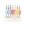 8Pcs Plastic Knitting Needles Set Soft NonSlip Grip Knitting Crochet Needles Weaving Projects