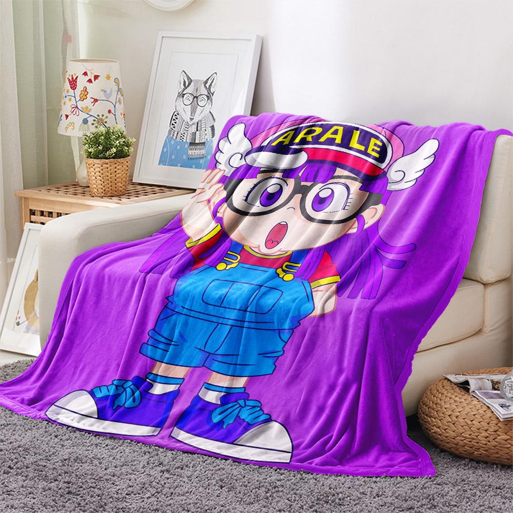 Dr. Slump Print Flannel Blanket, High quality Comfortable for All Seasons, Home Decor, Warmth and Comfort