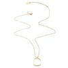 Charm Jewelry, Simple Women'S Titanium Steel Necklace, Medium And Long Versatile Geometric Oval Gold Cold Wind Stainless Steel