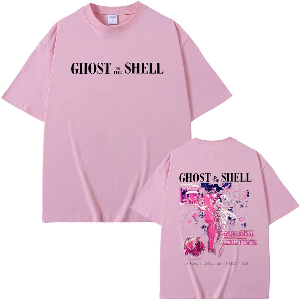 Anime Ghost In The Shell T-shirt Manga Kusanagi Motoko Graphic T Shirts Men Women Fashion Vintage Top Hip Hop Streetwear Oversized Tshirt