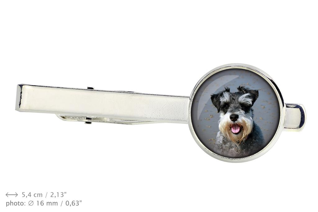 Schnauzer - Manschettenknöpfe und Krawatte mit Ihrem Foto, eine Anzugdekoration, Herrenschmuck von der Marke Art-Dog.