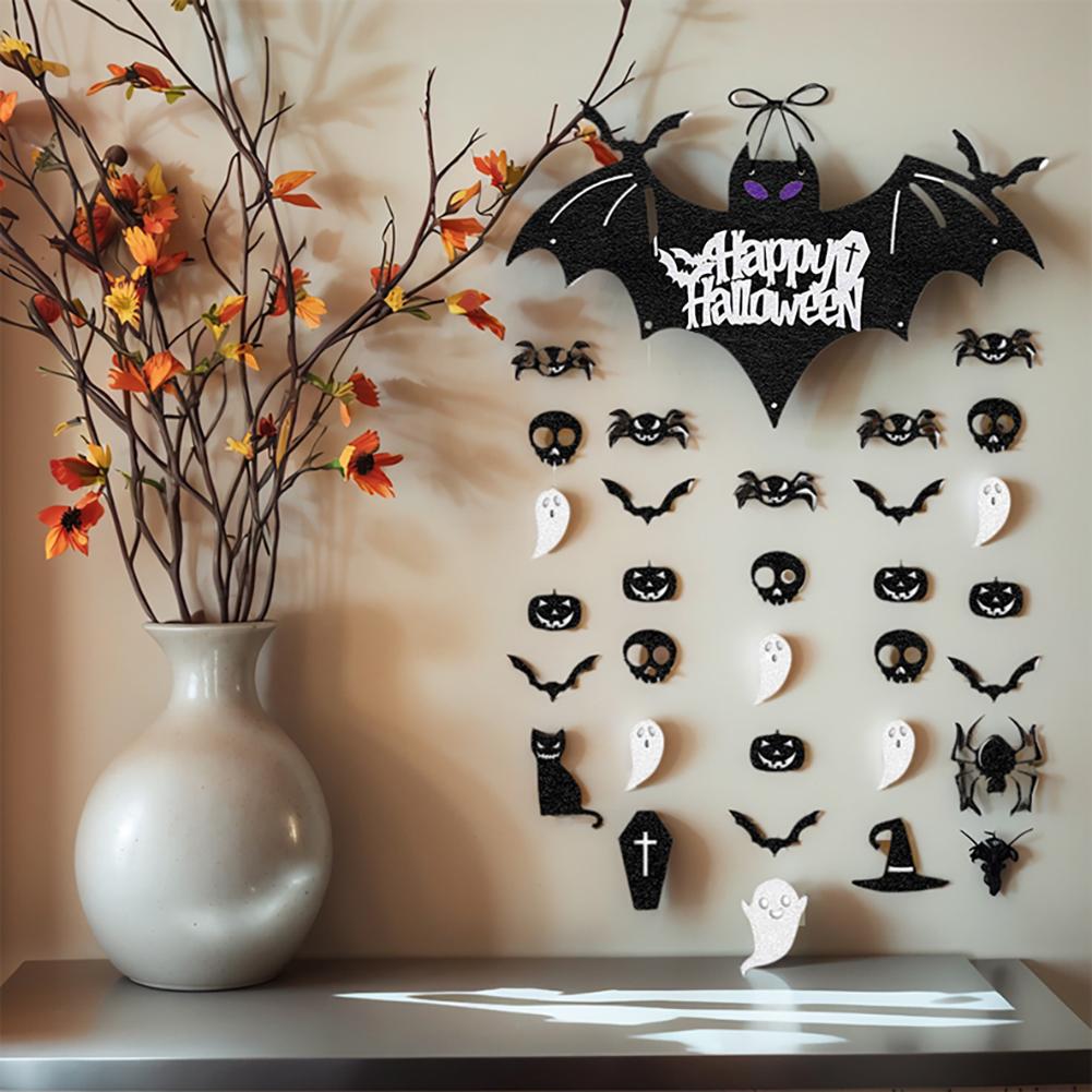 Seasonal Halloween Bat Hanger Cardstock Festive Ornament Indoor and Outdoor Halloween Accessory Halloween Gift Idea
