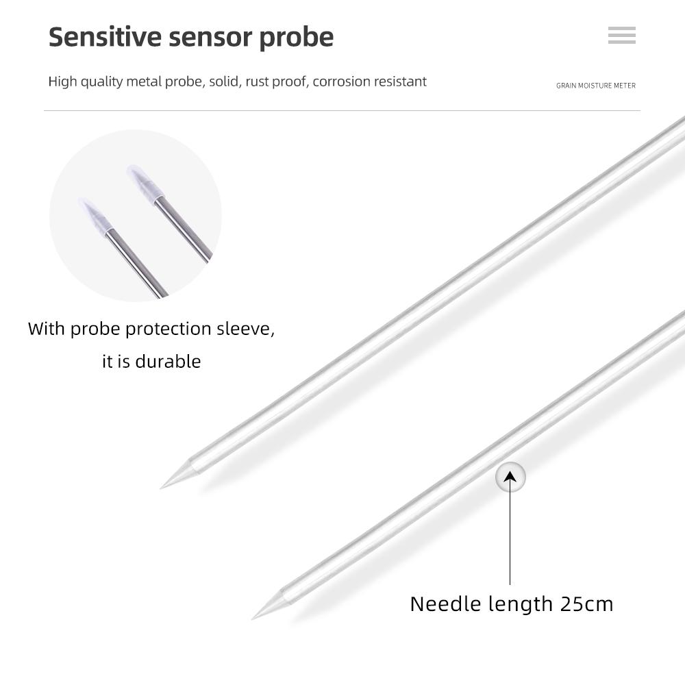 JGL-188 Grain Moisture Meter LCD Display Humidity Tester Handheld Hygrometer Water Content Detector for Corn Wheat Rice Paddy