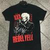 Billy Idol Rebel Yell Signature Black Cotton T Shirt
