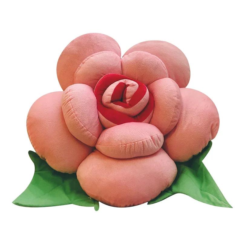 Large Rose Shaped Pillow Large Sofa Cushion Car Interior Cushion Plush Toys Wedding Party Supplies Flower Cushion Home Decor