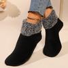 1 Paar Hausschuhe Socken Thermisch Weich Plüsch Winter Bodensocken Hoher Schaft Anti-Rutsch-Sohlen Dick