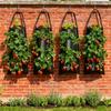 2pcs Wall-Mounted Strawberry Grow Bags, Hanging Planter Bags, Multi-Hole Strawberry Planting Bags for Balcony and Garden, Breathable, Water-Permeable