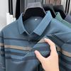 Firstview Men's Urban Casual Print Long-Sleeve Polo Shirt